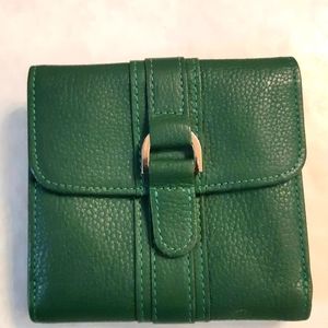 Longchamp green wallet